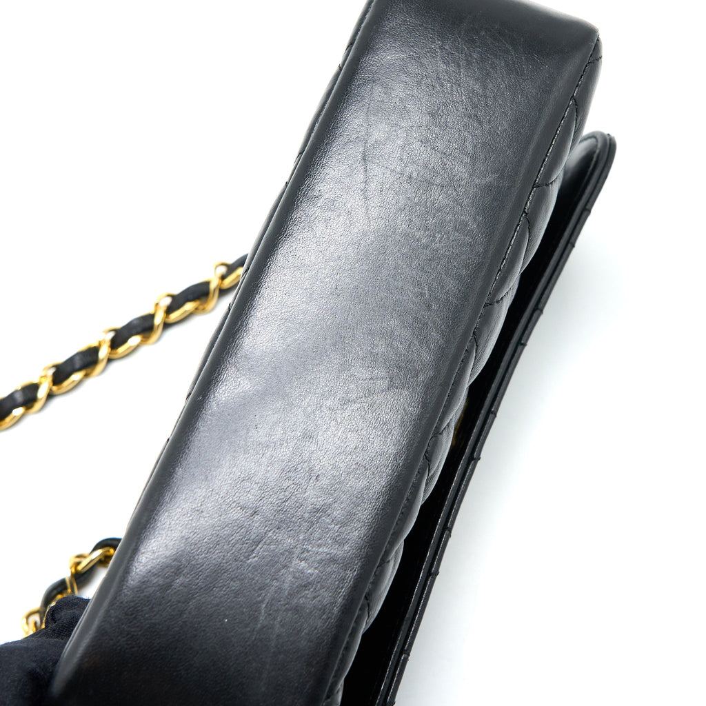 CHANEL VINTAGE MINI FLAP BAG LAMBSKIN BLACK GHW
