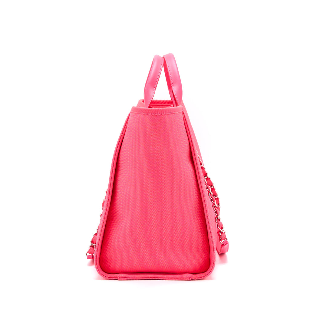 CHANEL DEAUVILLE TOTE BAG HOT PINK SHW