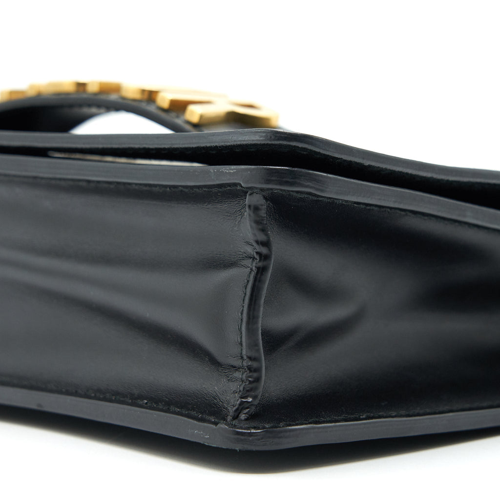 DIOR JADIOR FLAP BAG / CLUTCH WITH CHAIN BLACK GHW