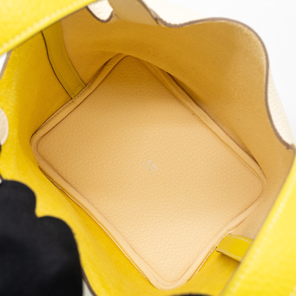 HERMES PICOTIN 18 CLEMENCE LIME/NATA SHW
