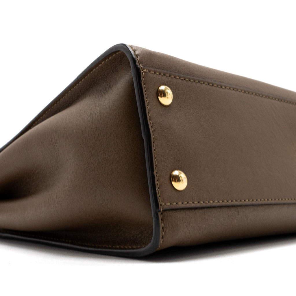 FENDI MEDIUM PEEKABOO BAG CALFSKIN TOBACO GHW
