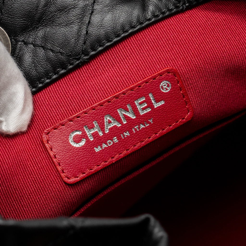 CHANEL SMALL GABRIELLE BACKPACK CALFSKIN BLACK MULTICOLOUR HARDWARE (MICROCHIP)