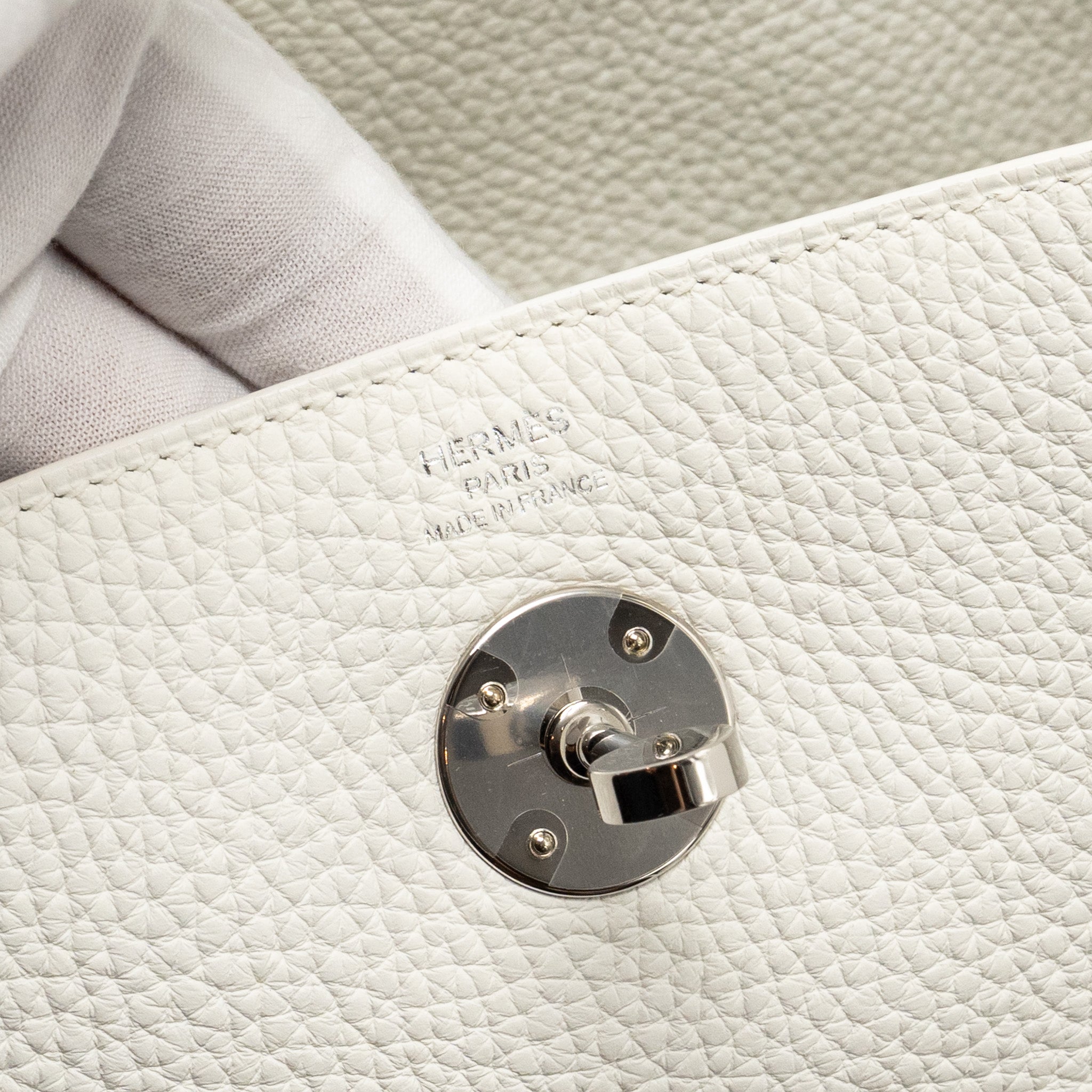 HERMES LINDY 26 CLEMENCE BLANC SHW