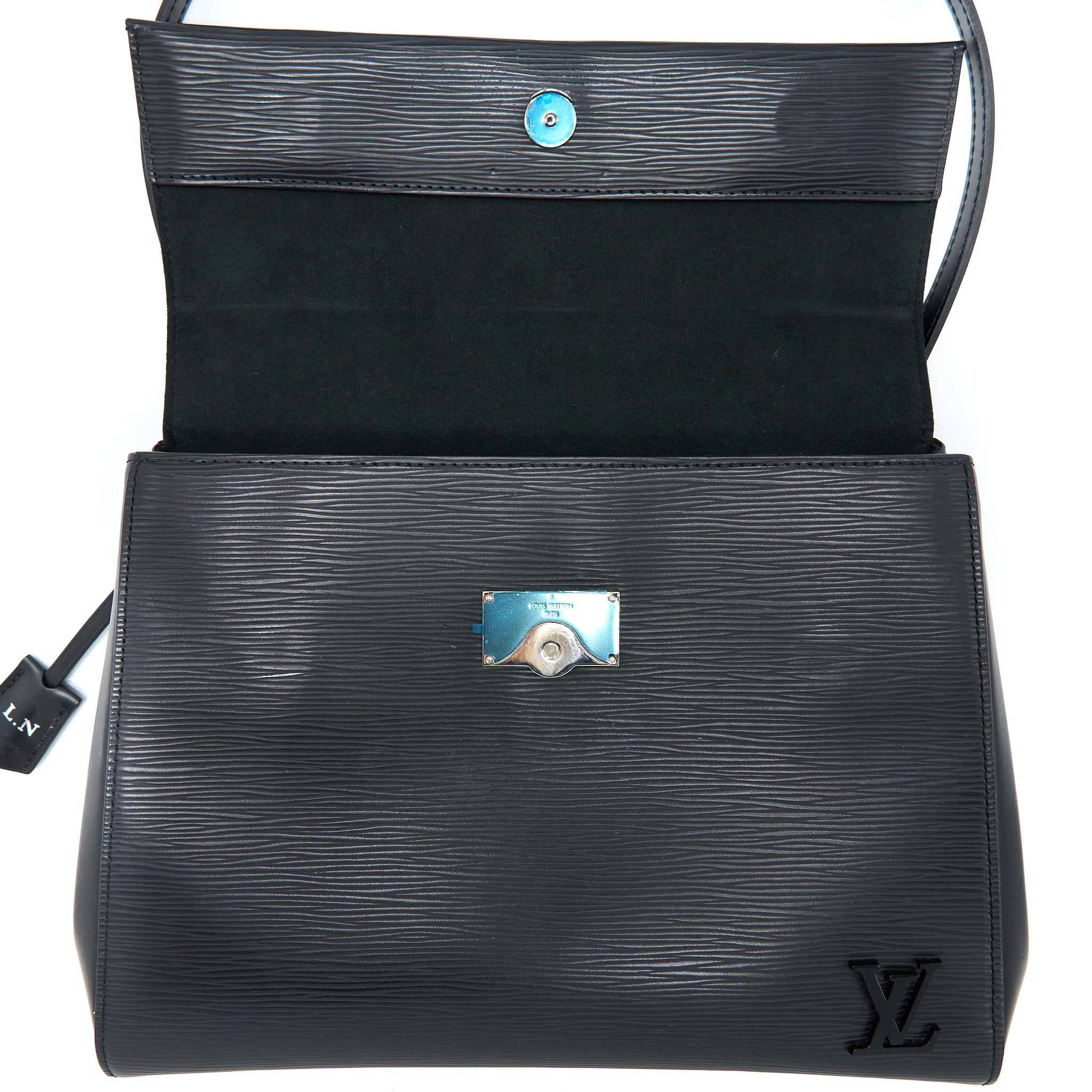 LOUIS VUITTON CLUNY MM EPI BLACK SHW WITH INITIAL S.S