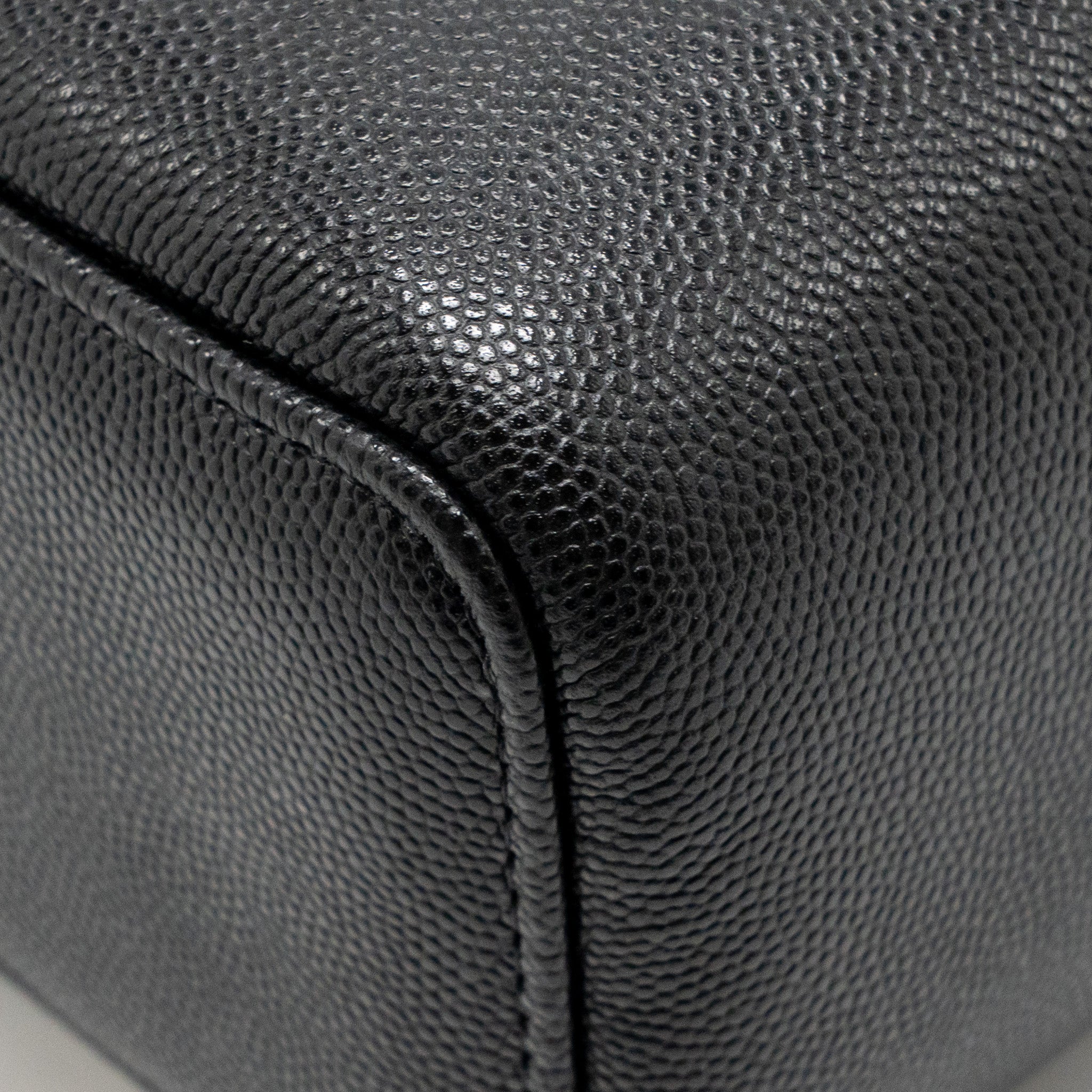 CHANEL 26P PREPPY COCO MINI VANITY SHOULDER BAG CAVIAR BLACK GHW (MICROCHIP)