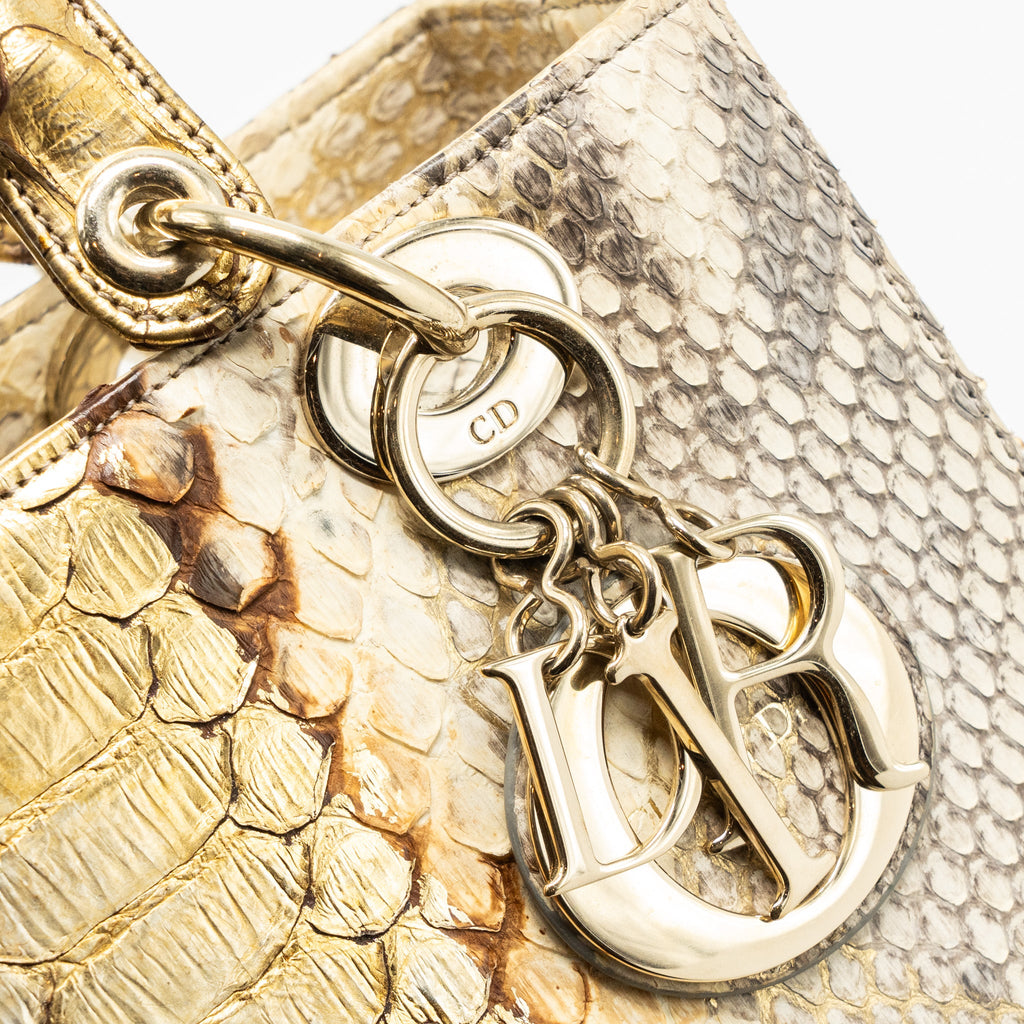 DIOR MEDIUM LADY DIOR PYTHON MULTICOLOUR LGHW