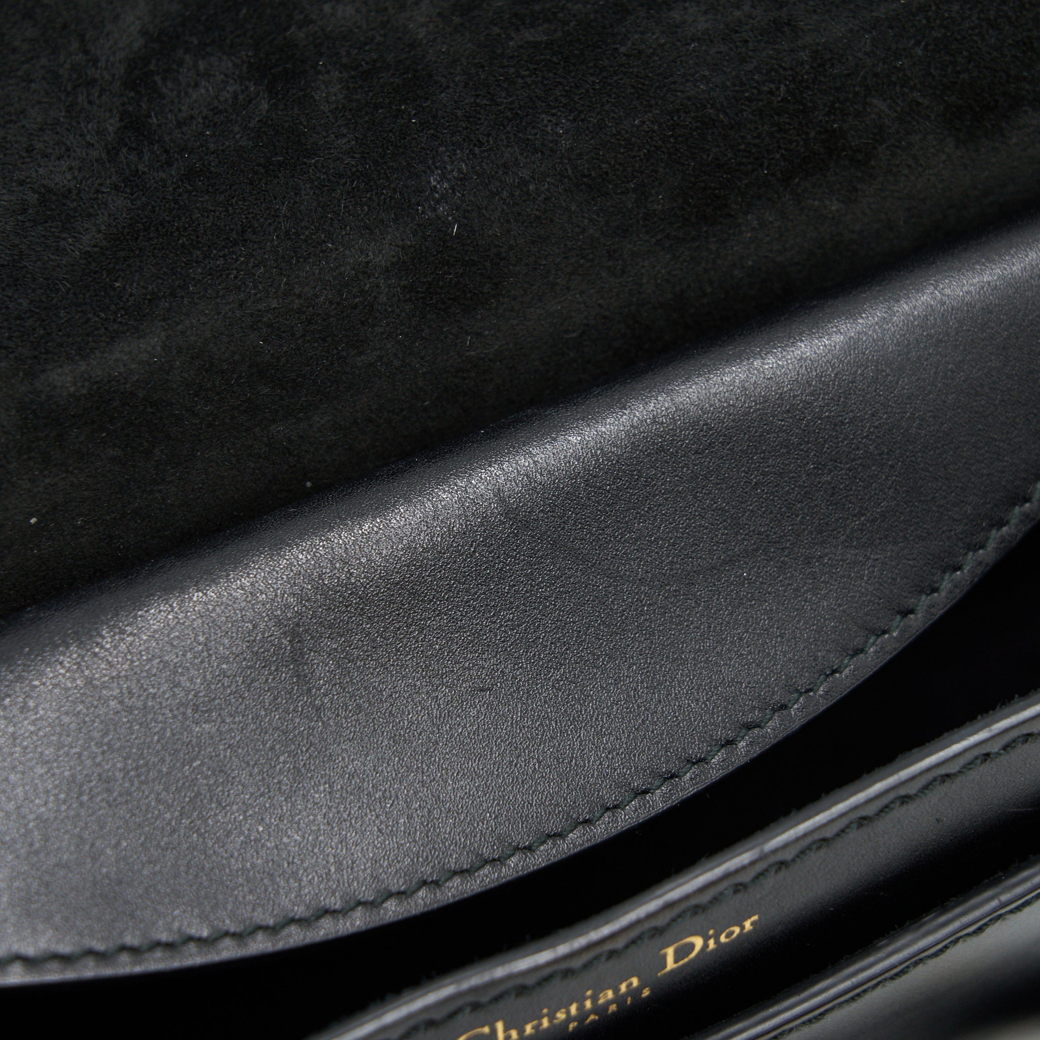 DIOR JADIOR FLAP BAG / CLUTCH WITH CHAIN BLACK GHW