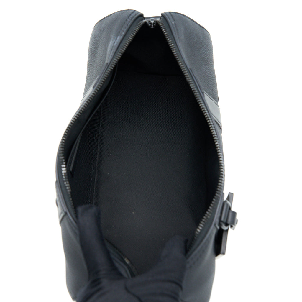 LOUIS VUITTON CITY KEEPALL GRAINED CALFSKIN BLACK WITH BLACK HARDWARE (NEW VERSION)