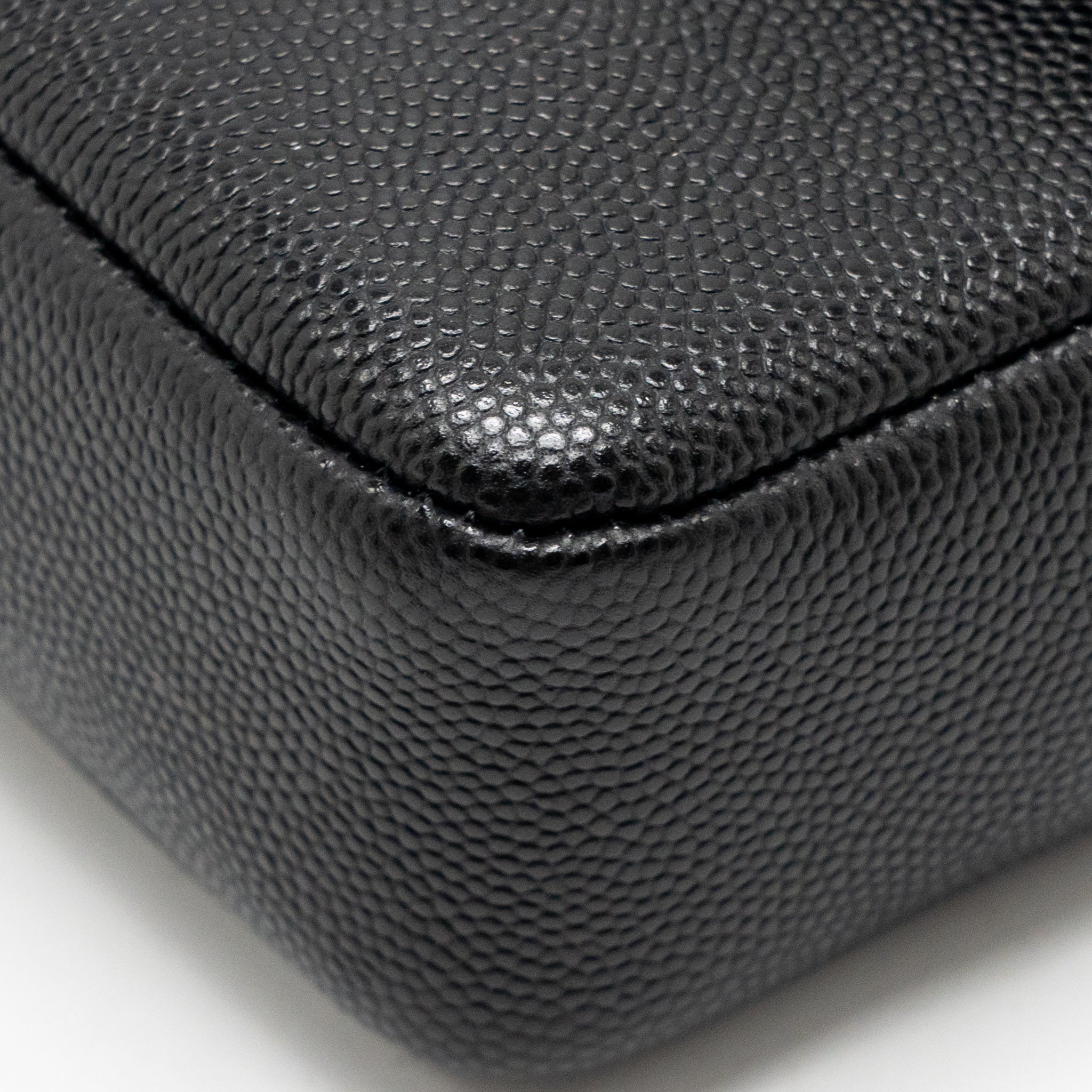CHANEL 26P PREPPY COCO CLUTCH SHOULDER BAG CAVIAR BLACK GHW (MICROCHIP)
