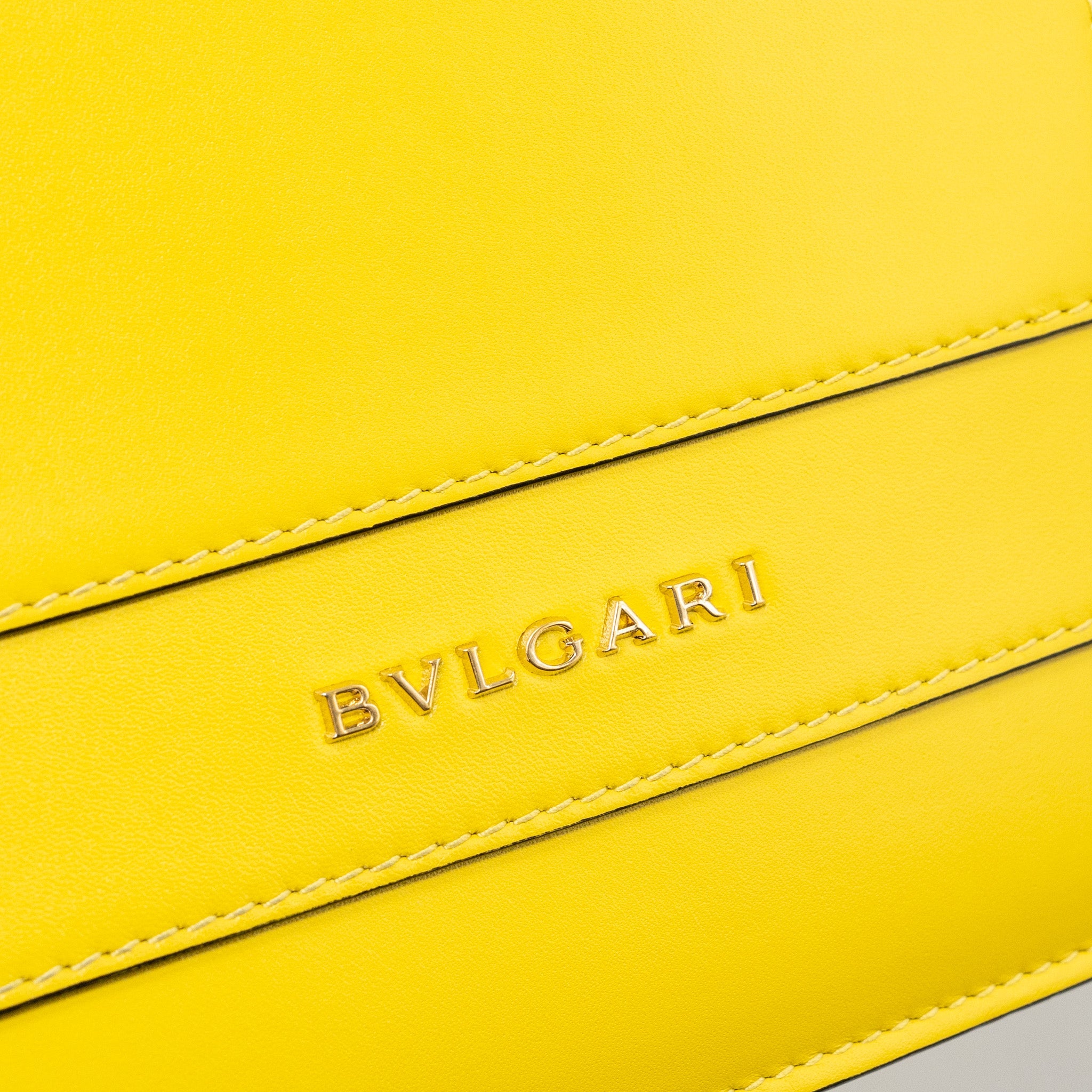 BVLGARI SERPENTI FOREVER SHOULDER BAG CALFSKIN YELLOW LGHW