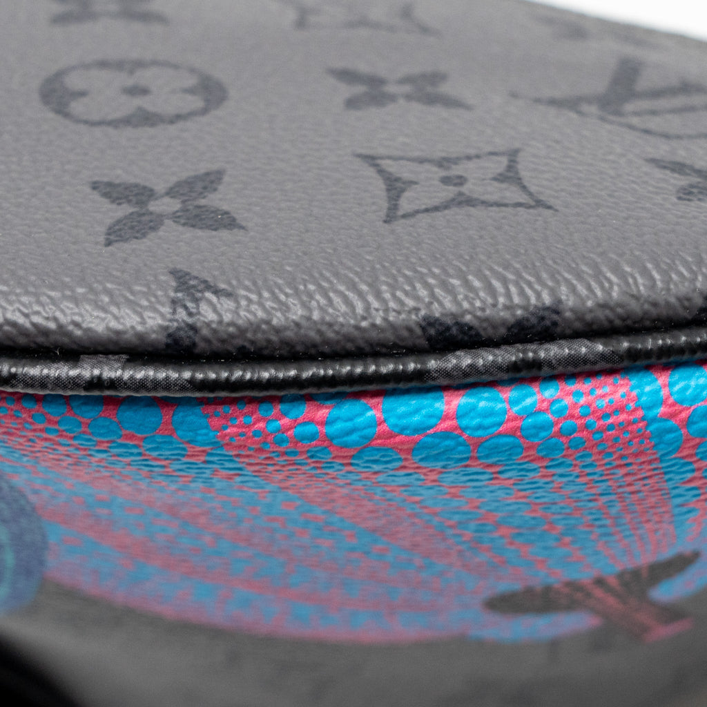 LOUIS VUITTON X YAYOI KUSAMA REVERSE MONOGRAM ECLIPSE MAXI BUMBAG CANVAS GREY/ MULTICOLOUR DARK SILVER HARDWARE