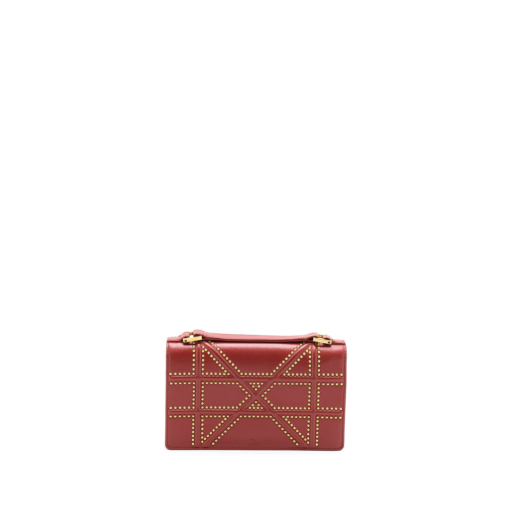 DIOR DIORAMA CROSSBODY BAG WITH HANDLE RED GHW