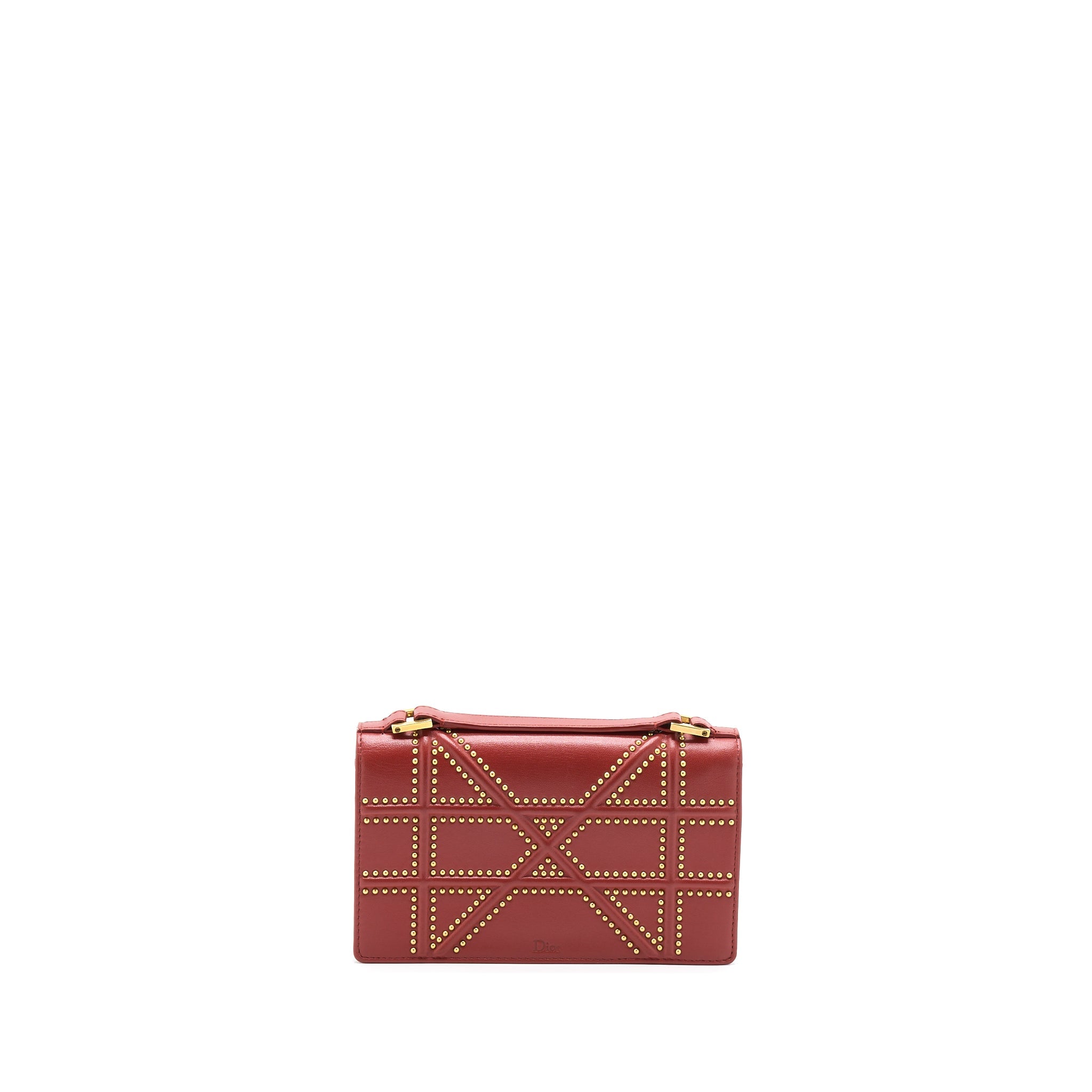 DIOR DIORAMA CROSSBODY BAG WITH HANDLE RED GHW