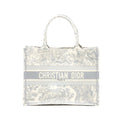 DIOR MEDIUM BOOK TOTE GREY TOILE DE JOUY EMBROIDERY