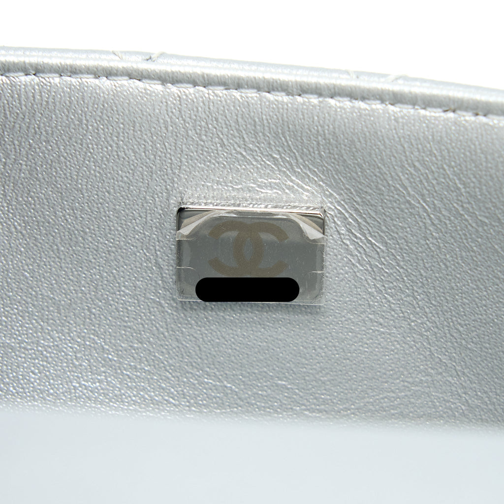 CHANEL MINI 2.55 REISSUE FLAP BAG CALFSKIN LIGHT GREY SHW