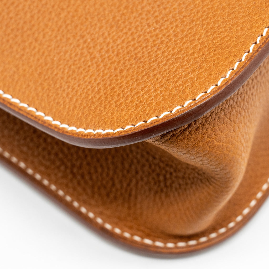HERMES HALZAN 25 BARENIA FAUBOURG FAUVE GHW