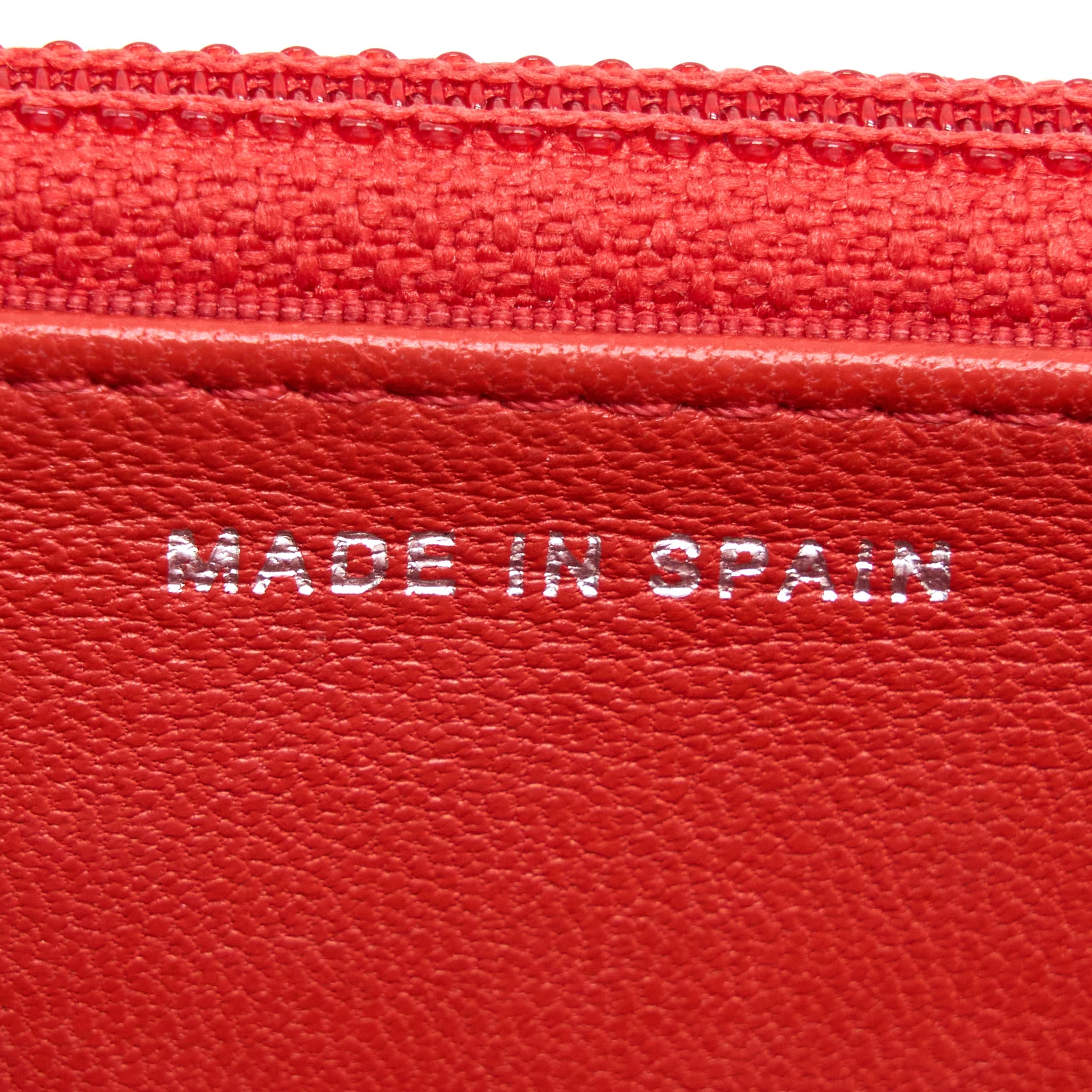 CHANEL CLASSIC WALLET ON CHAIN LAMBSKIN ORANGE RED SHW
