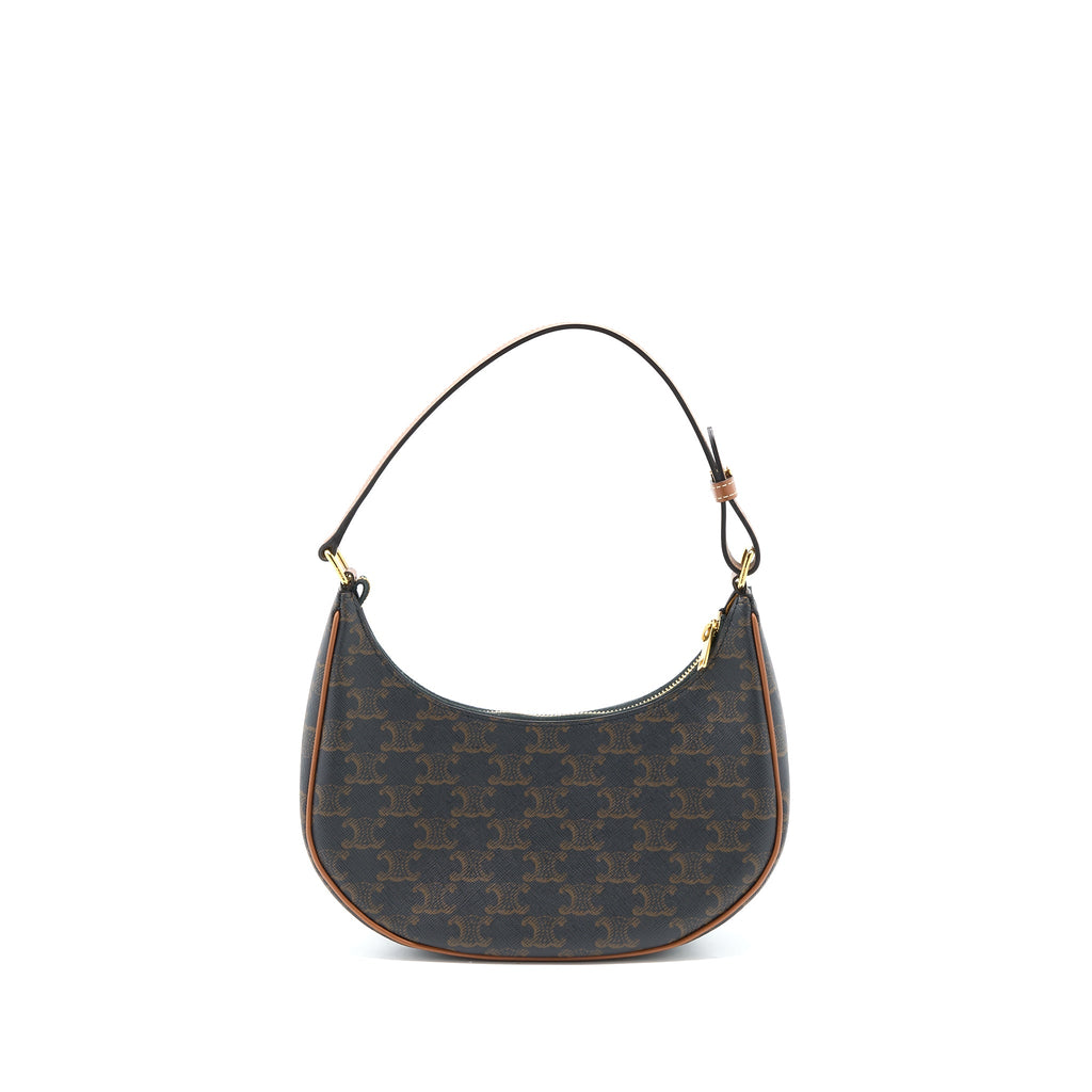 CELINE AVA BAG IN TRIOMPHE CANVAS/CALFSKIN TAN GHW