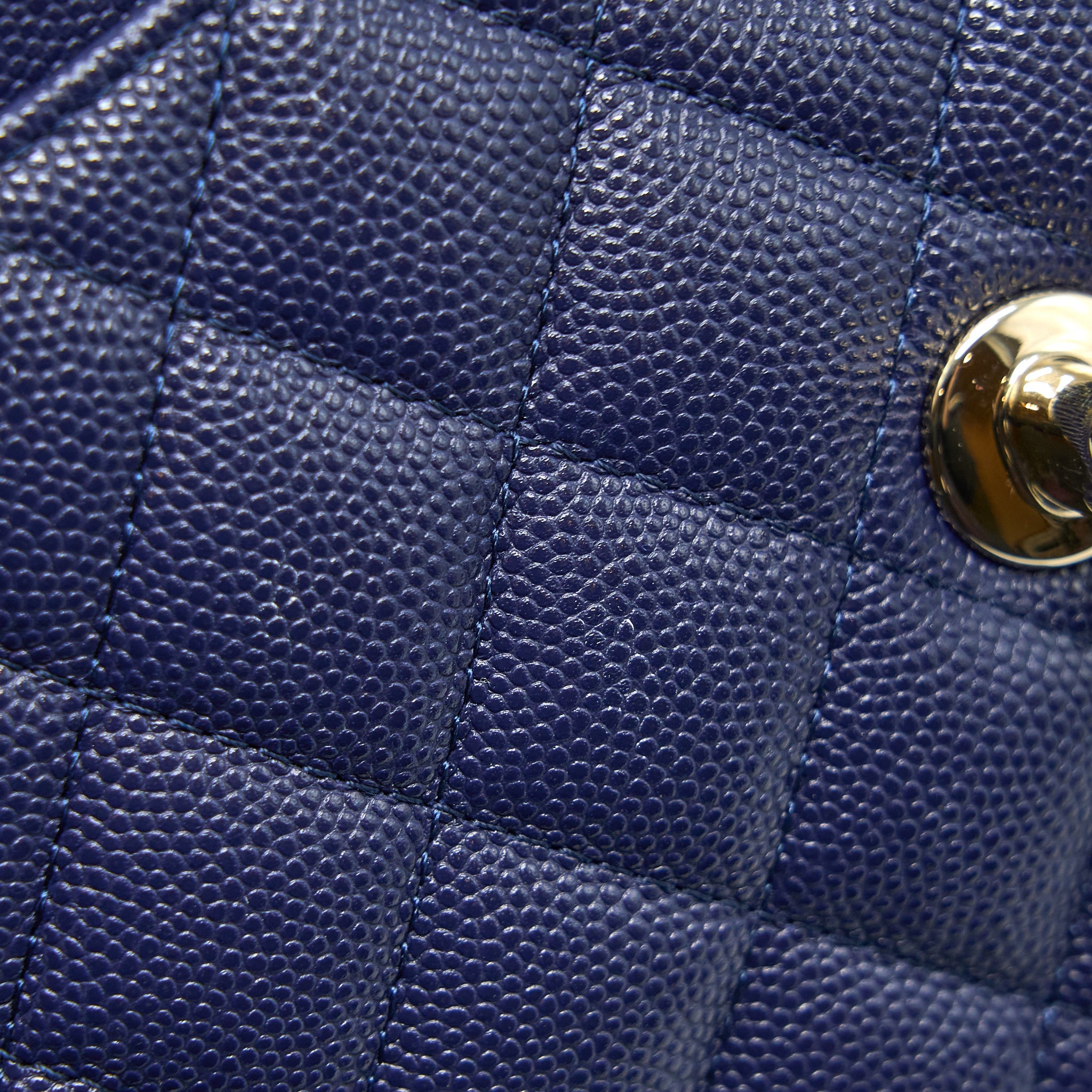 CHANEL SMALL CLASSIC DOUBLE FLAP BAG CAVIAR DARK BLUE LGHW