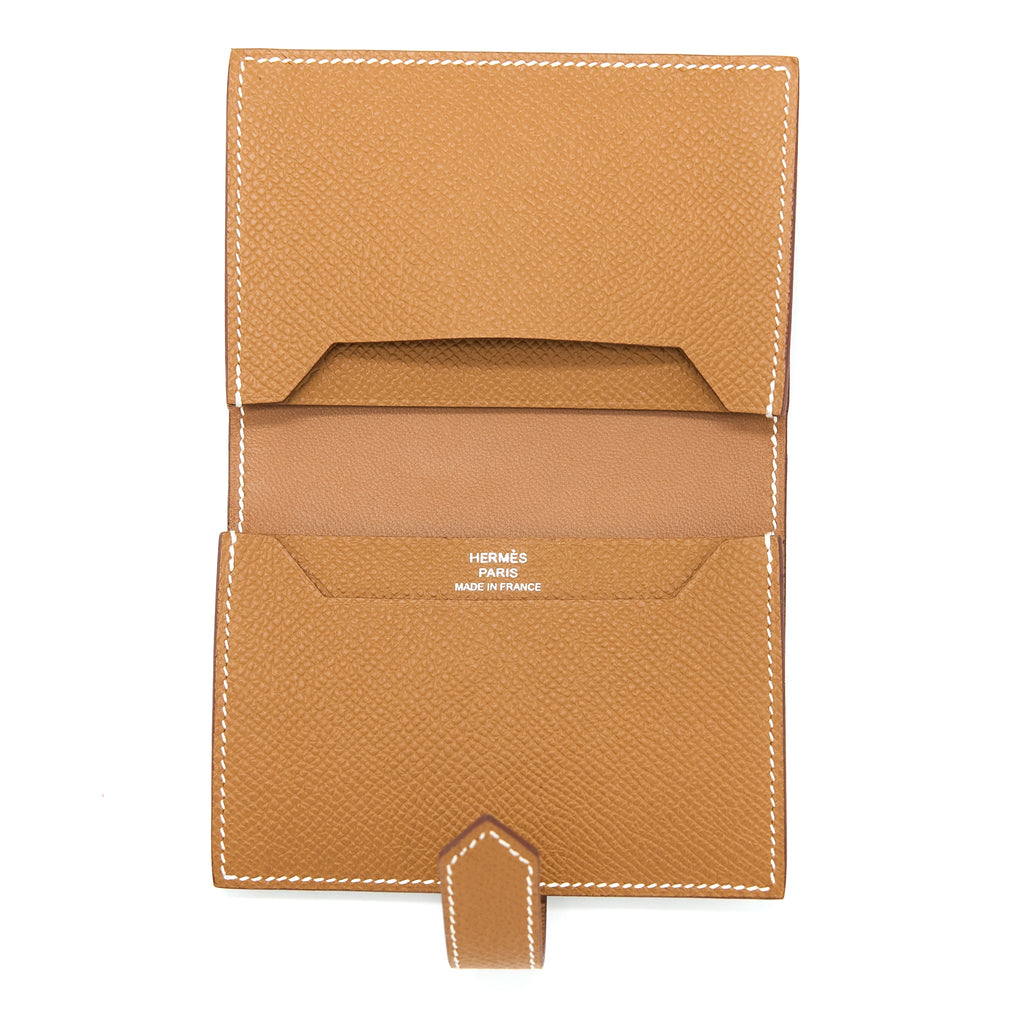 HERMES BEARN CARDHOLDER EPSOM GOLD SHW