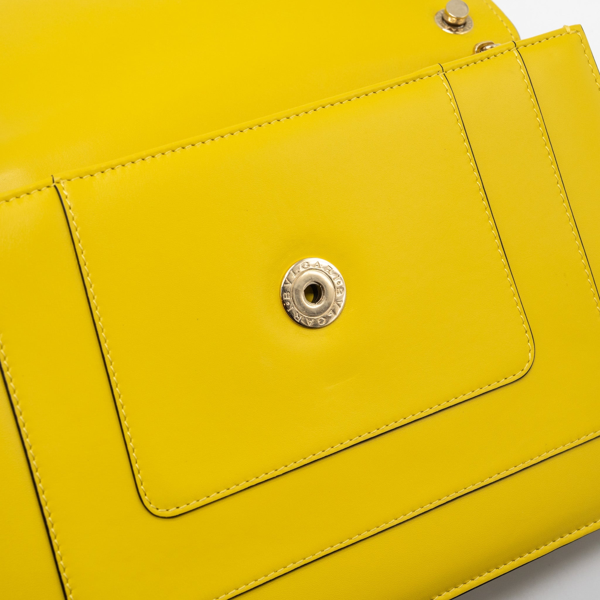 BVLGARI SERPENTI FOREVER SHOULDER BAG CALFSKIN YELLOW LGHW