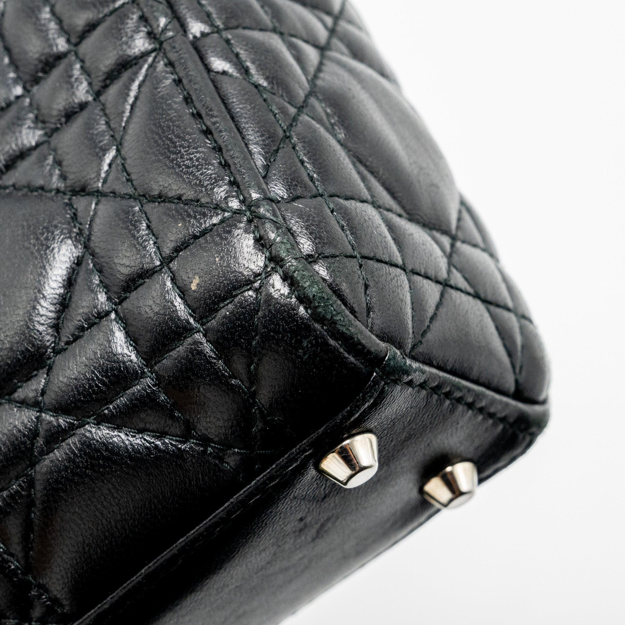 DIOR MINI LADY DIOR LAMBSKIN BLACK SHW