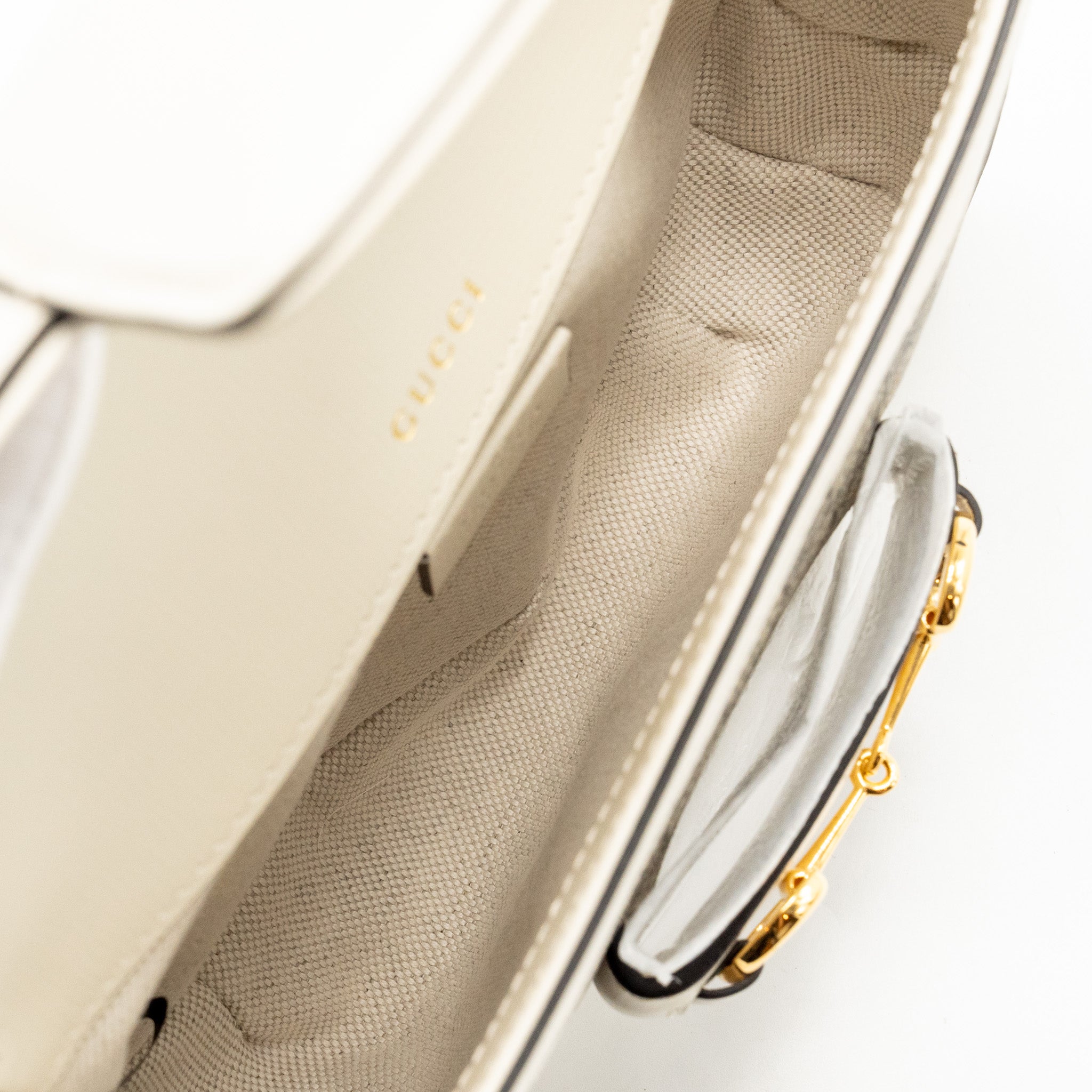 GUCCI MINI HORSEBIT 1955 BAG GG SUPREME CANVAS/LEATHER WHITE/MULTICOLOUR GHW