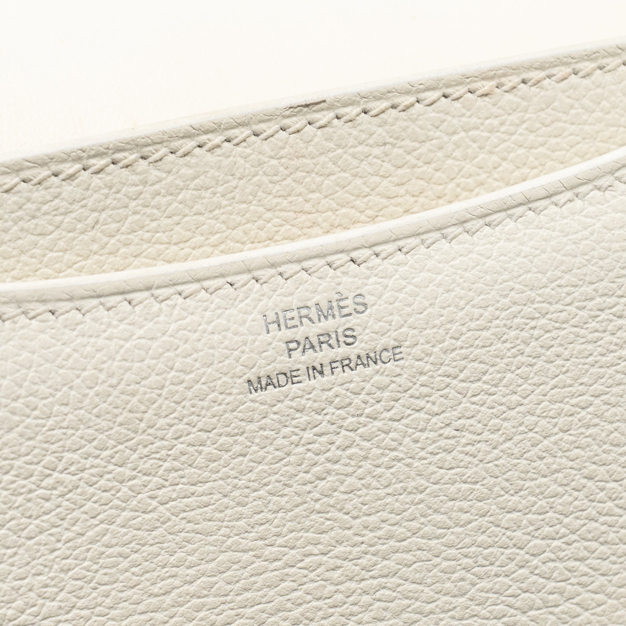 HERMES MINI CONSTANCE EPSOM BLANC SHW