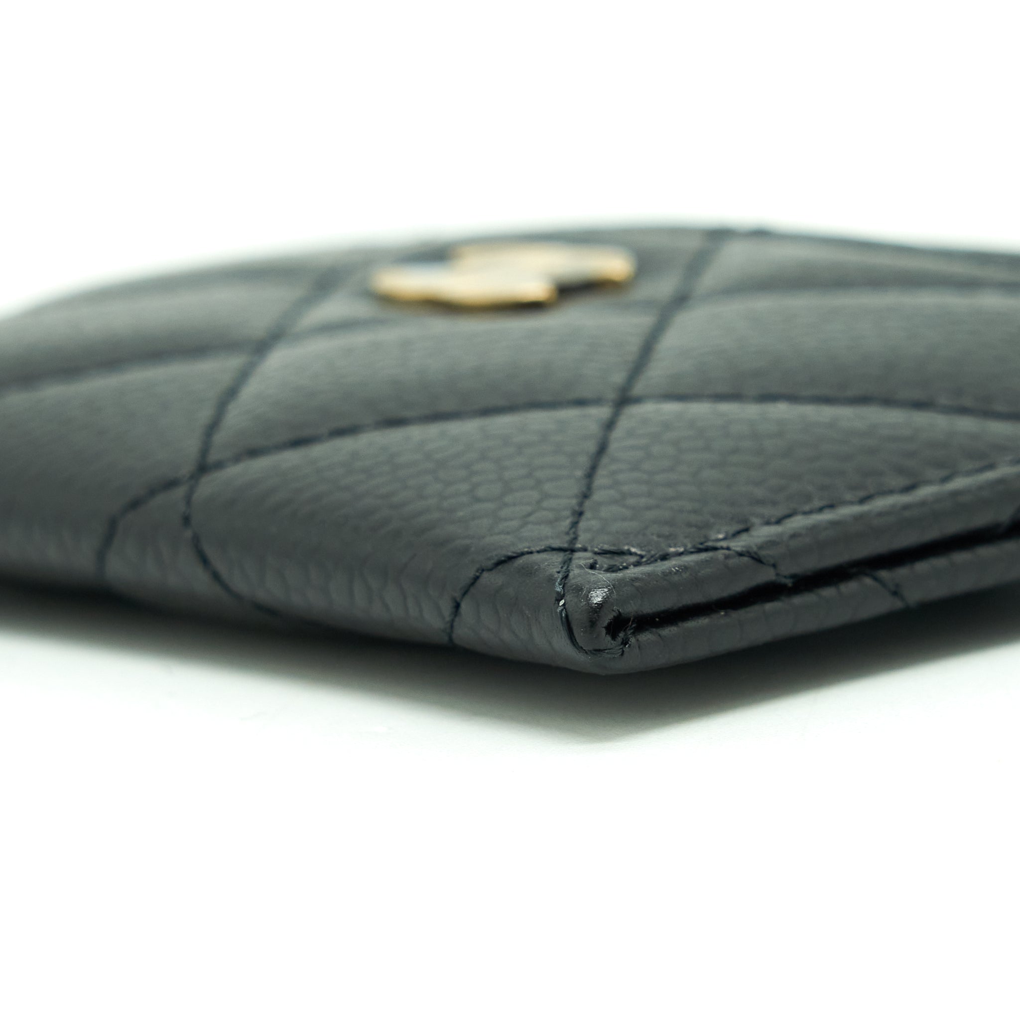 CHANEL CLASSIC CARD HOLDER CAVIAR BLACK GHW