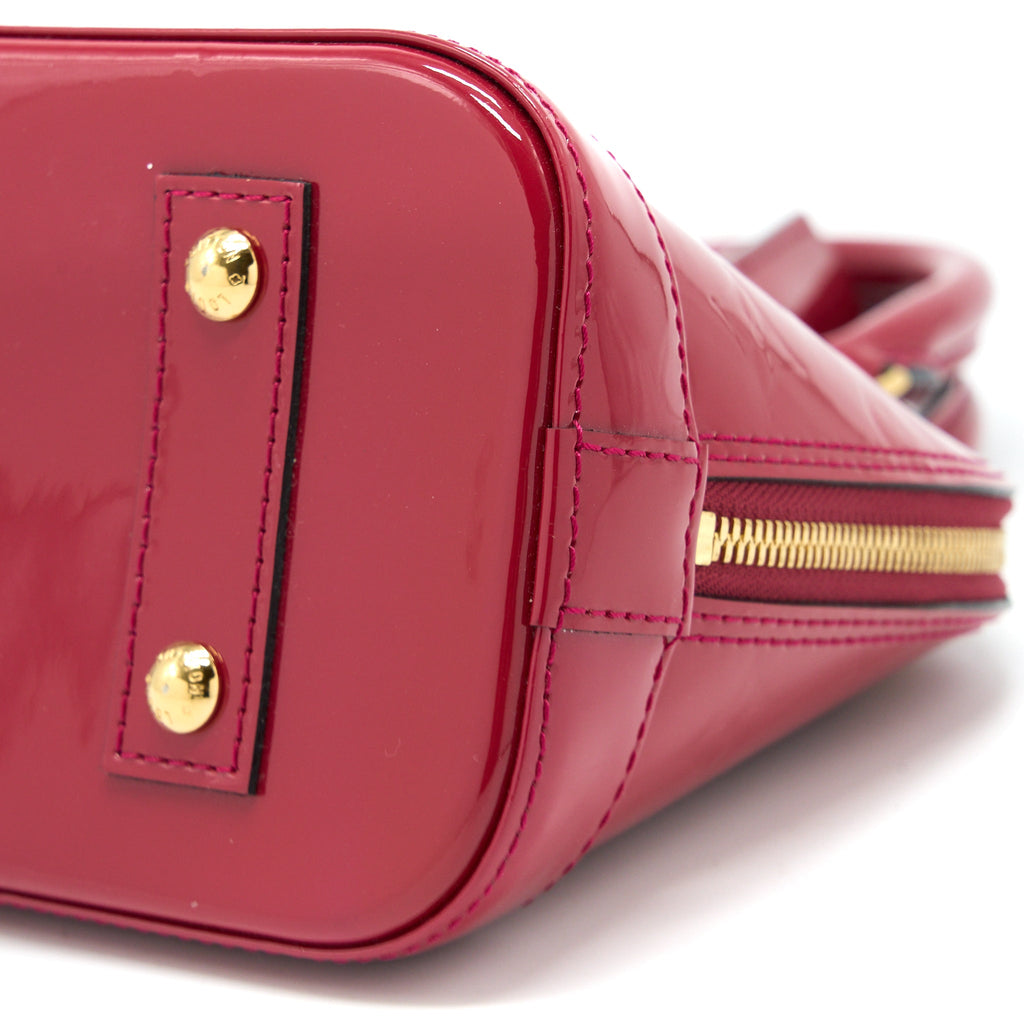 LOUIS VUITTON ALMA BB MONOGRAM VERNICE PINK GHW