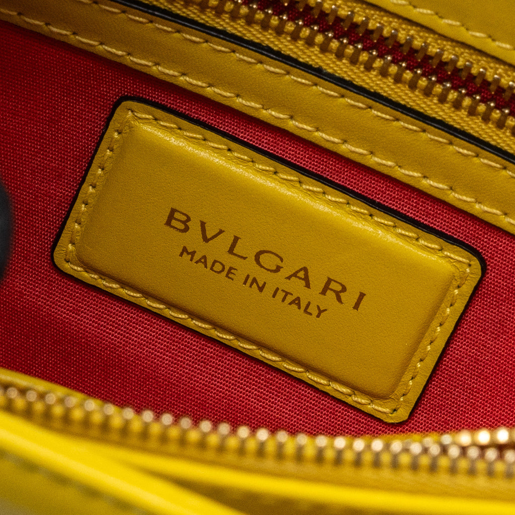 BVLGARI SERPENTI FOREVER SHOULDER BAG CALFSKIN YELLOW LGHW
