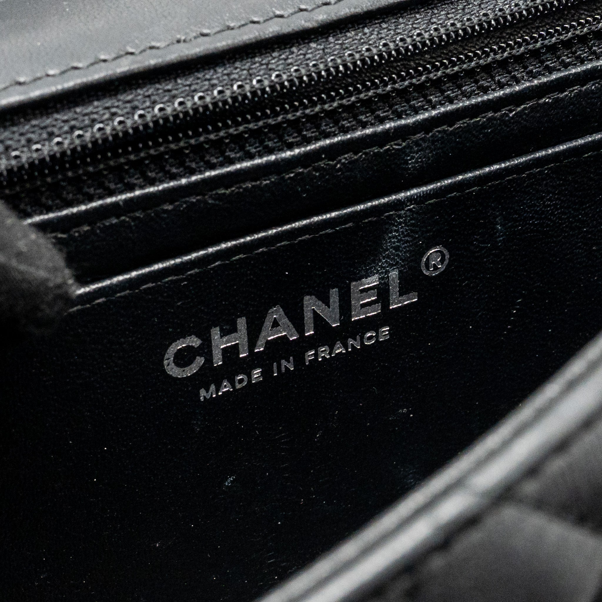 CHANEL MINI RECTANGULAR FLAP BAG LAMBSKIN BLACK SHW