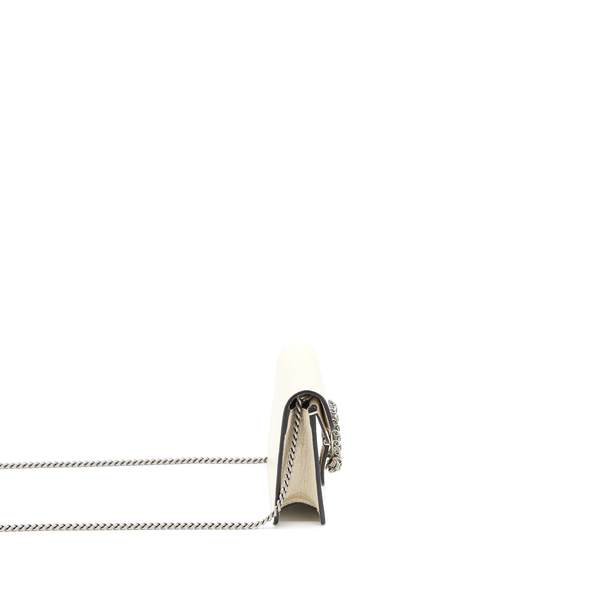 GUCCI SUPER MINI DIONYSUS CALFSKIN WHITE RUTHENIUM HARDWARE