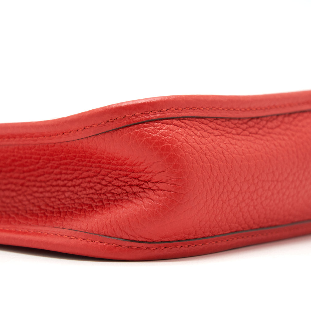 HERMES MINI EVELYNE 16 CLEMENCE ROUGE TOMATE GHW