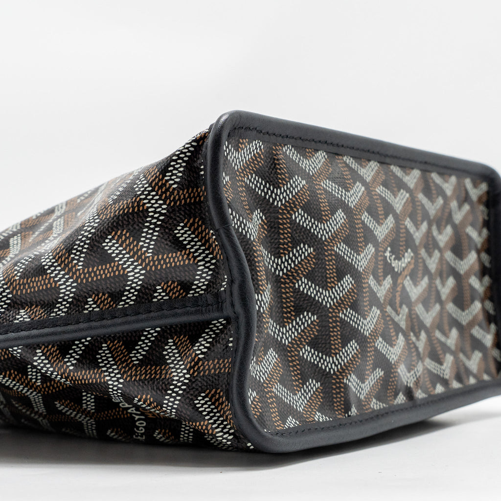 GOYARD MINI ANJOU TOTE GOYARDLINE CANVAS/LEATHER BLACK SHW