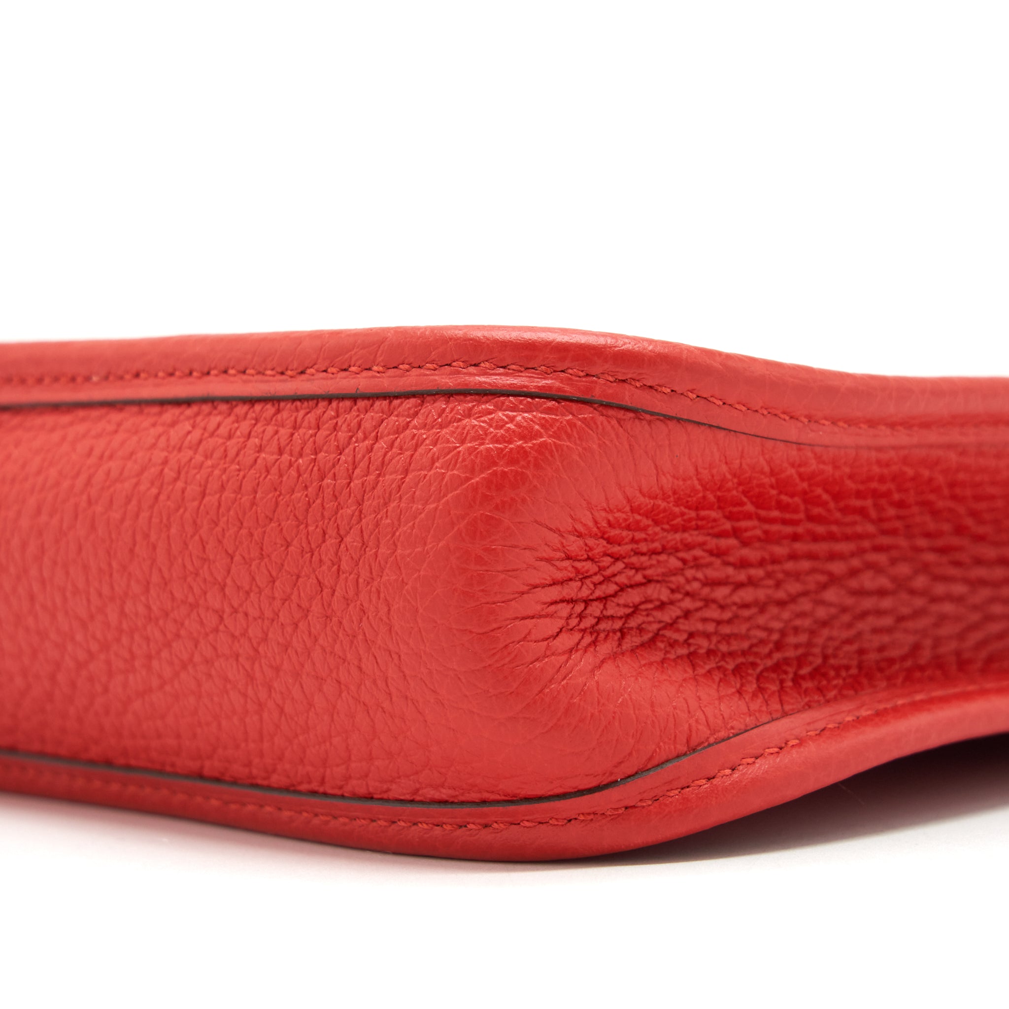 HERMES MINI EVELYNE 16 CLEMENCE ROUGE TOMATE GHW