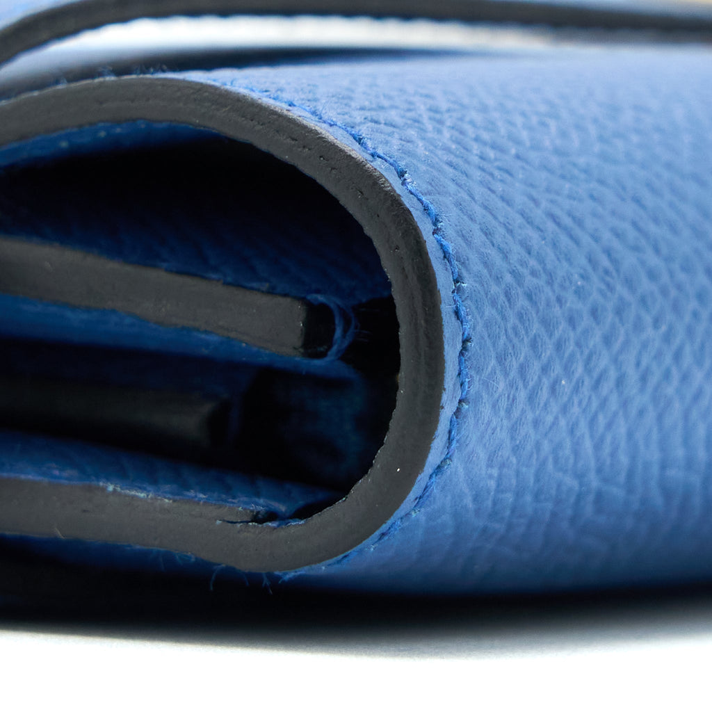HERMES KELLY LONG WALLET EPSOM BLUE GHW