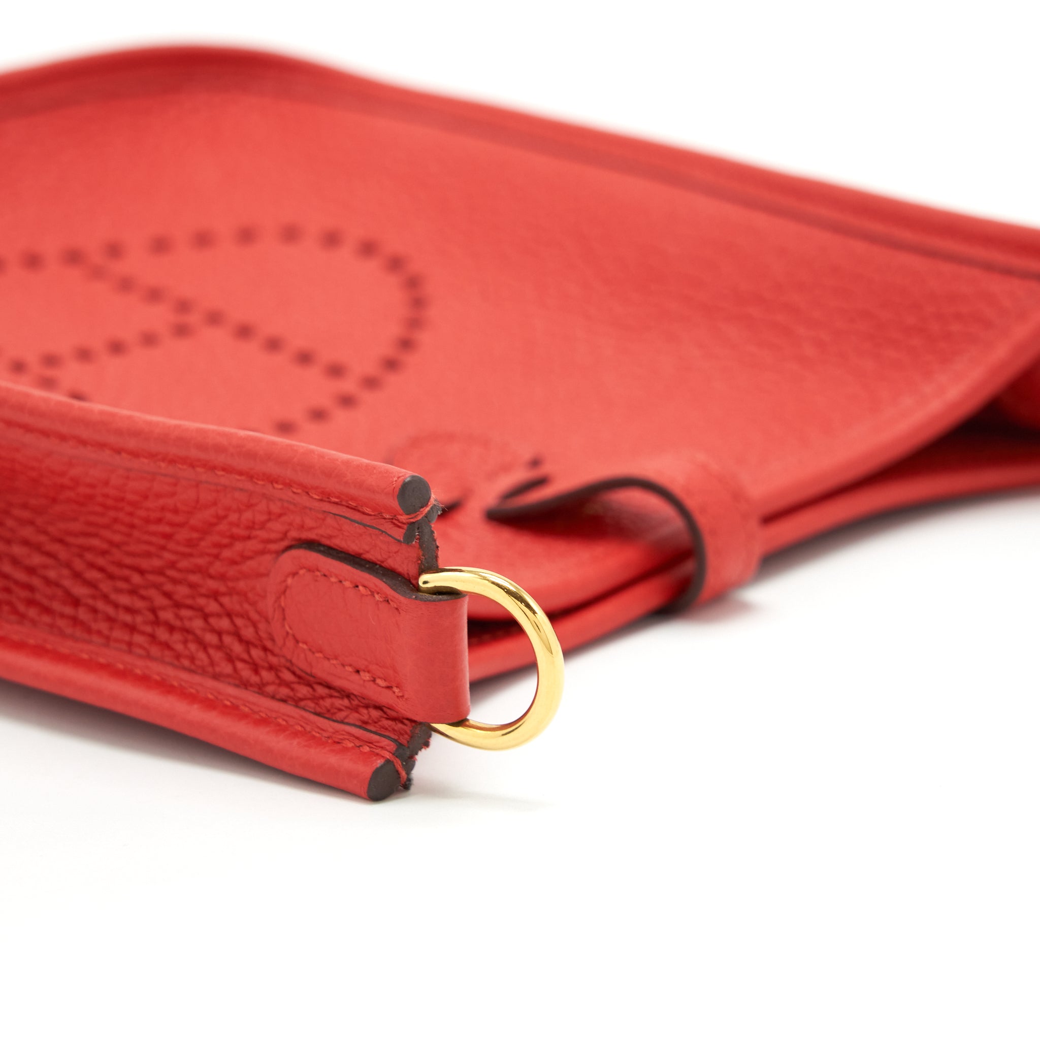 HERMES MINI EVELYNE 16 CLEMENCE ROUGE TOMATE GHW