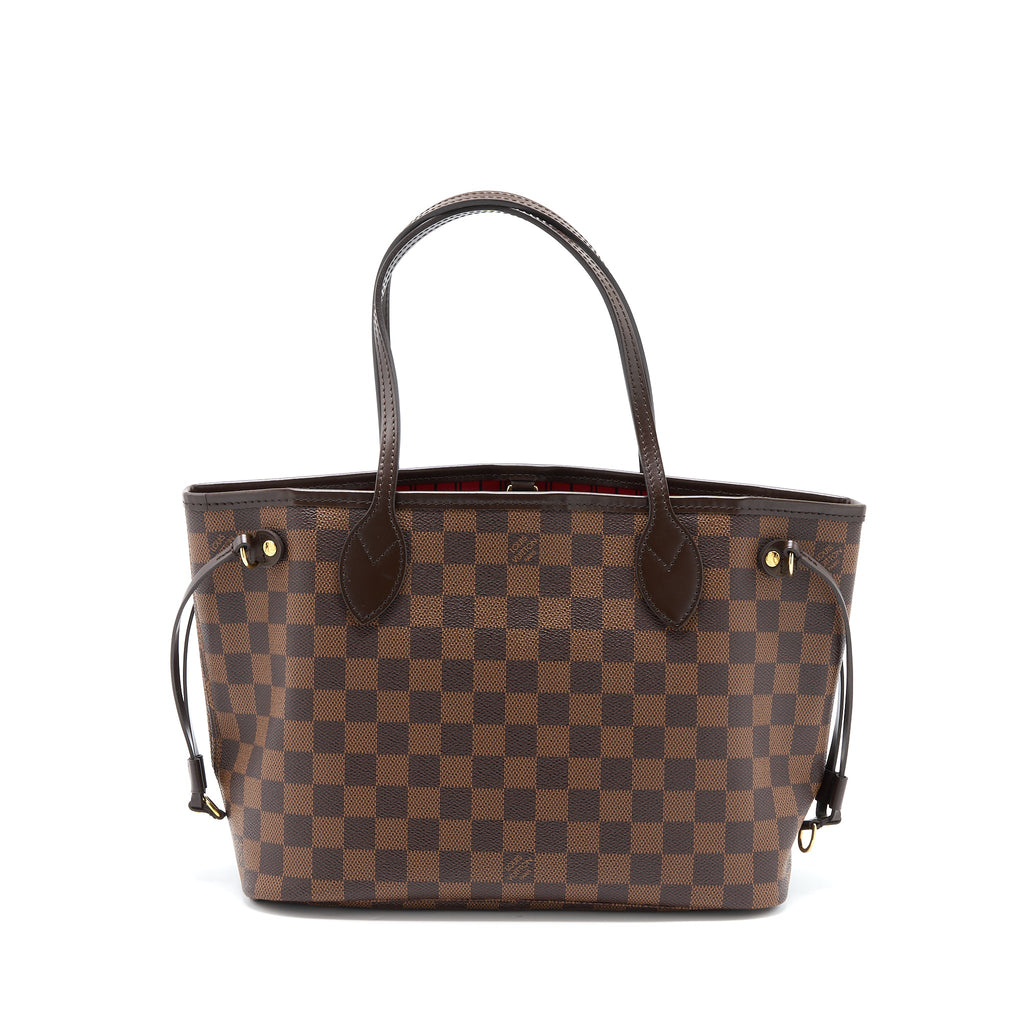 LOUIS VUITTON NEVERFULL PM DAMIER EBENE CANVAS GHW