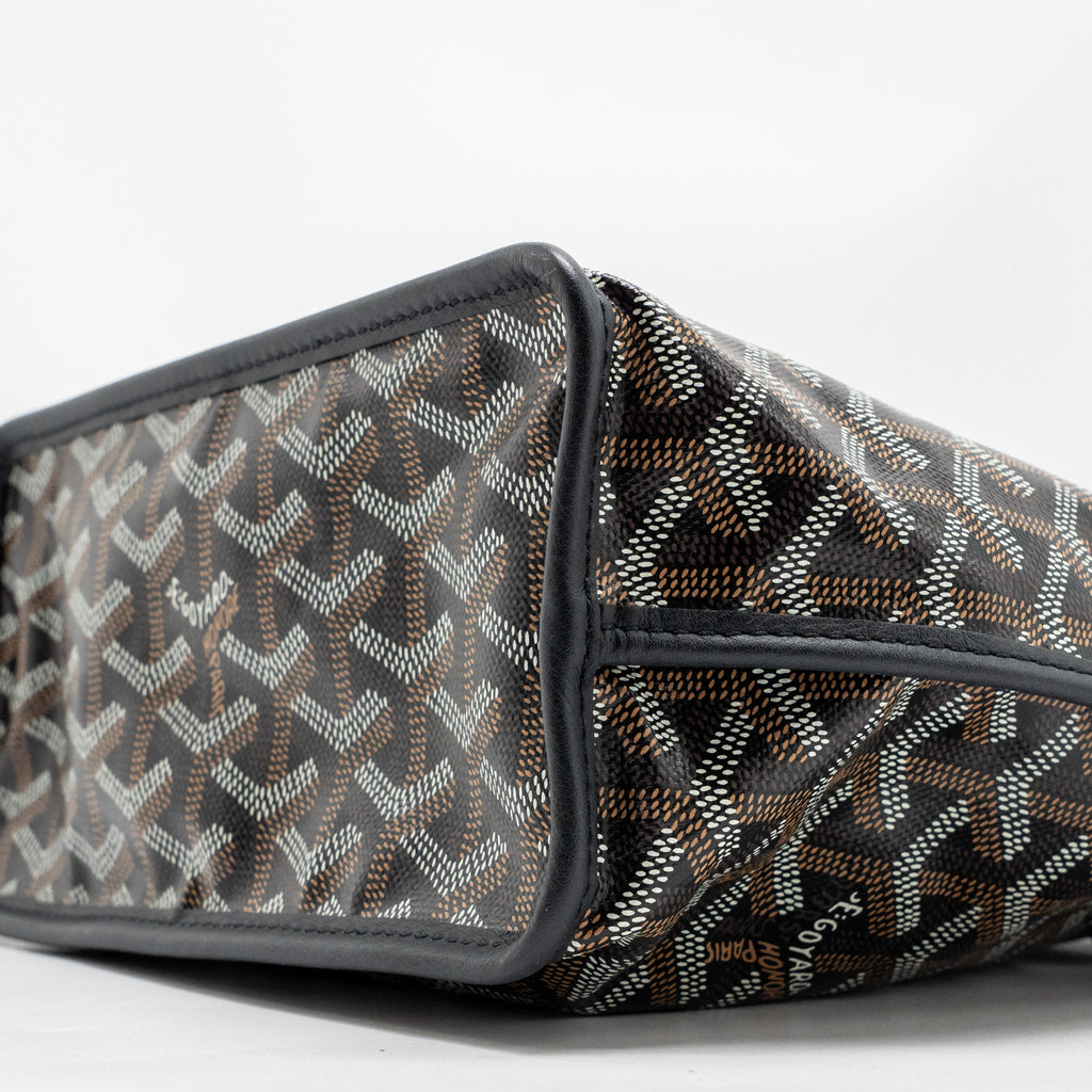 GOYARD MINI ANJOU TOTE GOYARDLINE CANVAS/LEATHER BLACK SHW