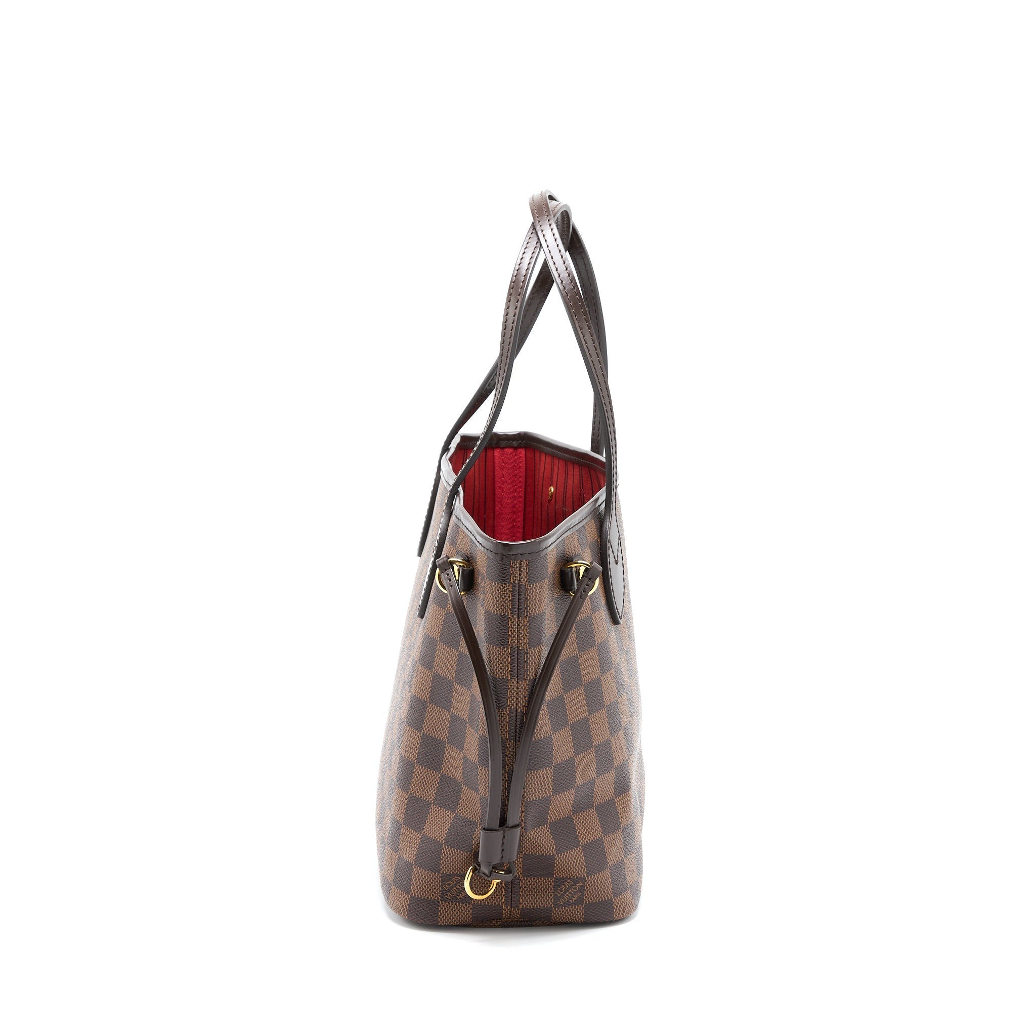 LOUIS VUITTON NEVERFULL PM DAMIER EBENE CANVAS GHW