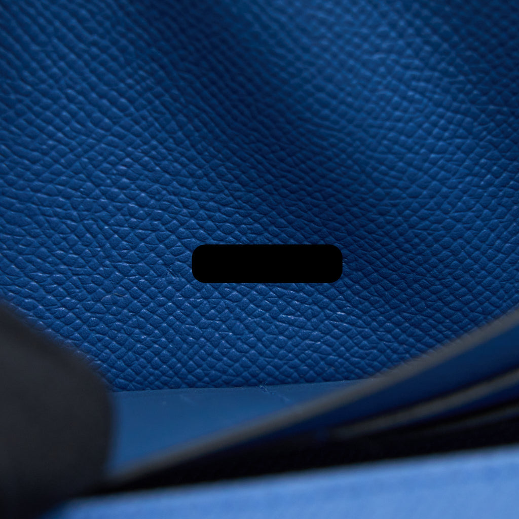 HERMES KELLY LONG WALLET EPSOM BLUE GHW