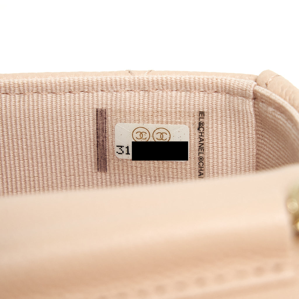 CHANEL 22C MINI FLAP VANITY CAVIAR LIGHT PINK LGHW