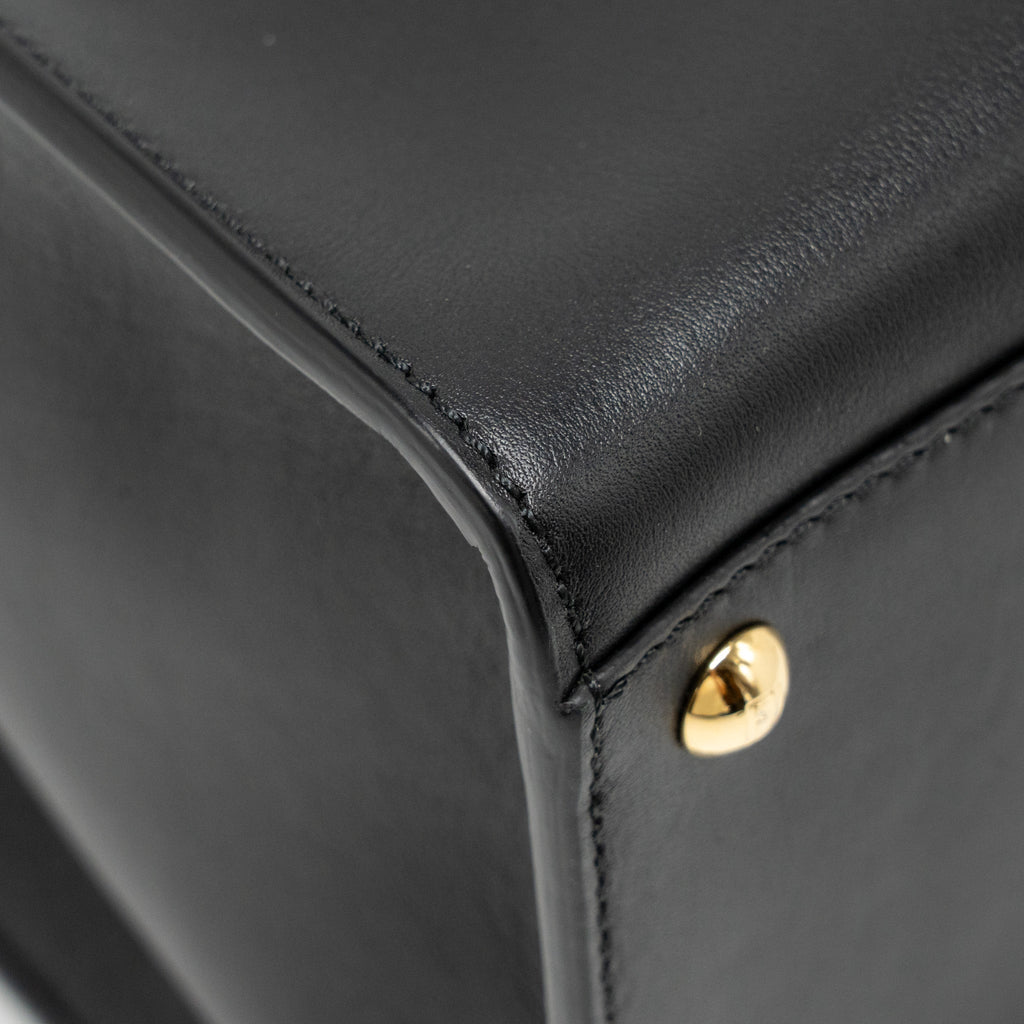 FENDI PEEKABOO X-LITE MEDIUM CALFSKIN BLACK GHW
