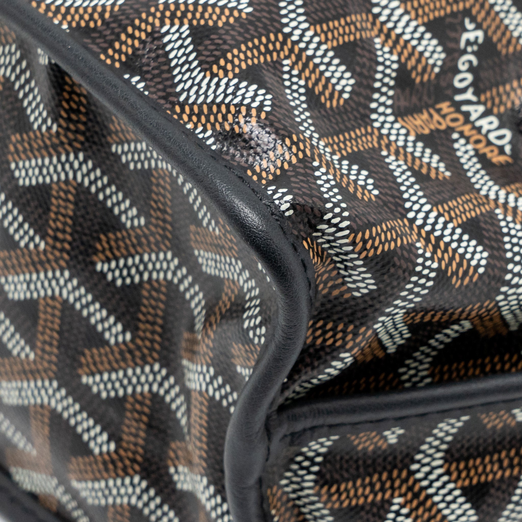 GOYARD MINI ANJOU TOTE GOYARDLINE CANVAS/LEATHER BLACK SHW