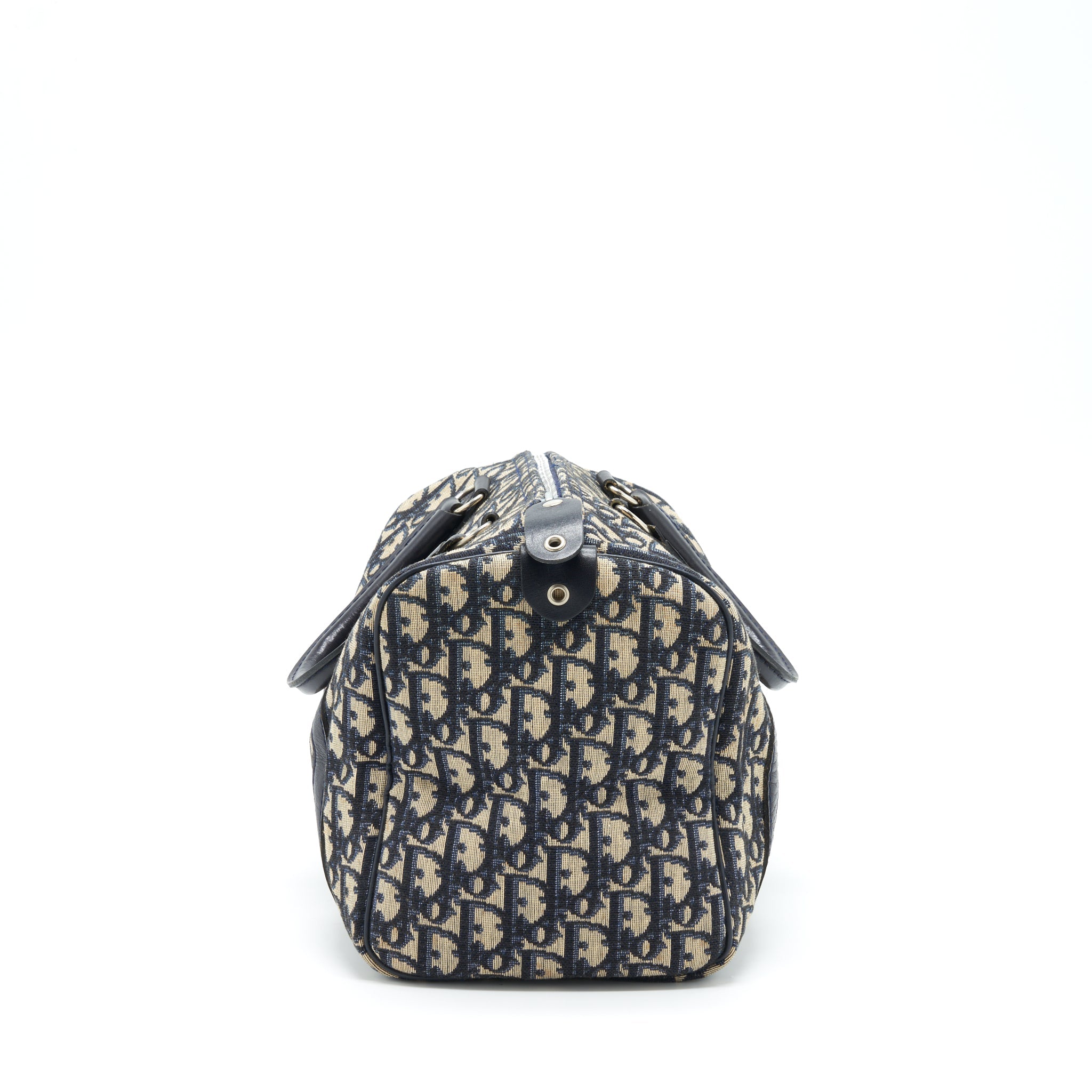 DIOR VINTAGE SPEEDY BAG BLUE OBLIQUE CANVAS