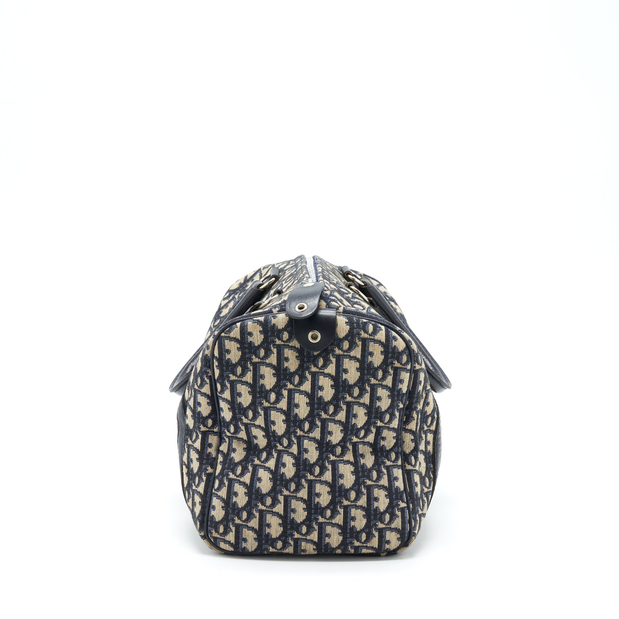DIOR VINTAGE SPEEDY BAG BLUE OBLIQUE CANVAS