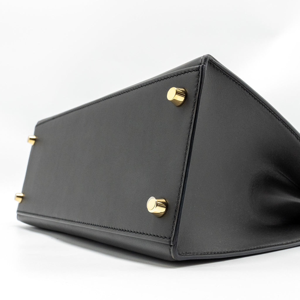 HERMES KELLY28 SOMBRERO EBENE GHW
