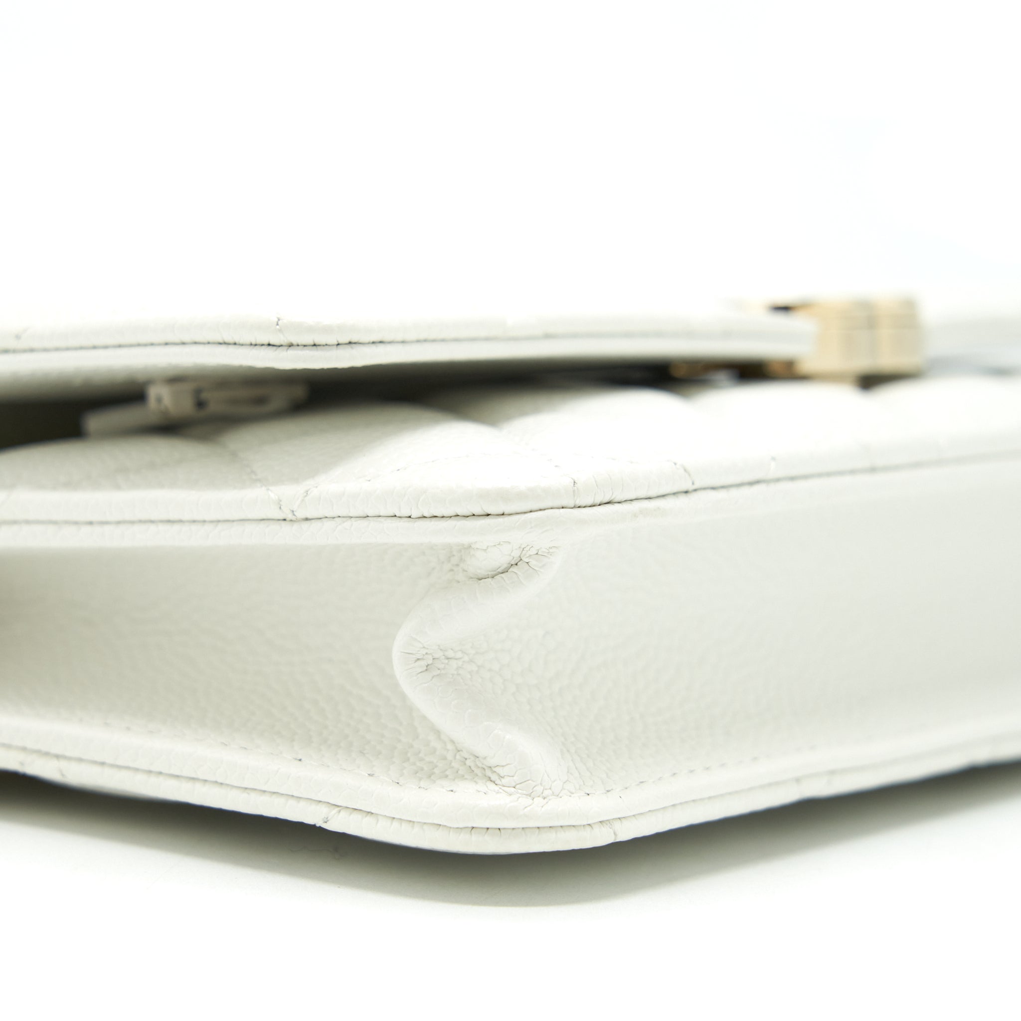 CHANEL 21C WALLET ON CHAIN LIMIT EDITION CAVIAR WHITE LGHW