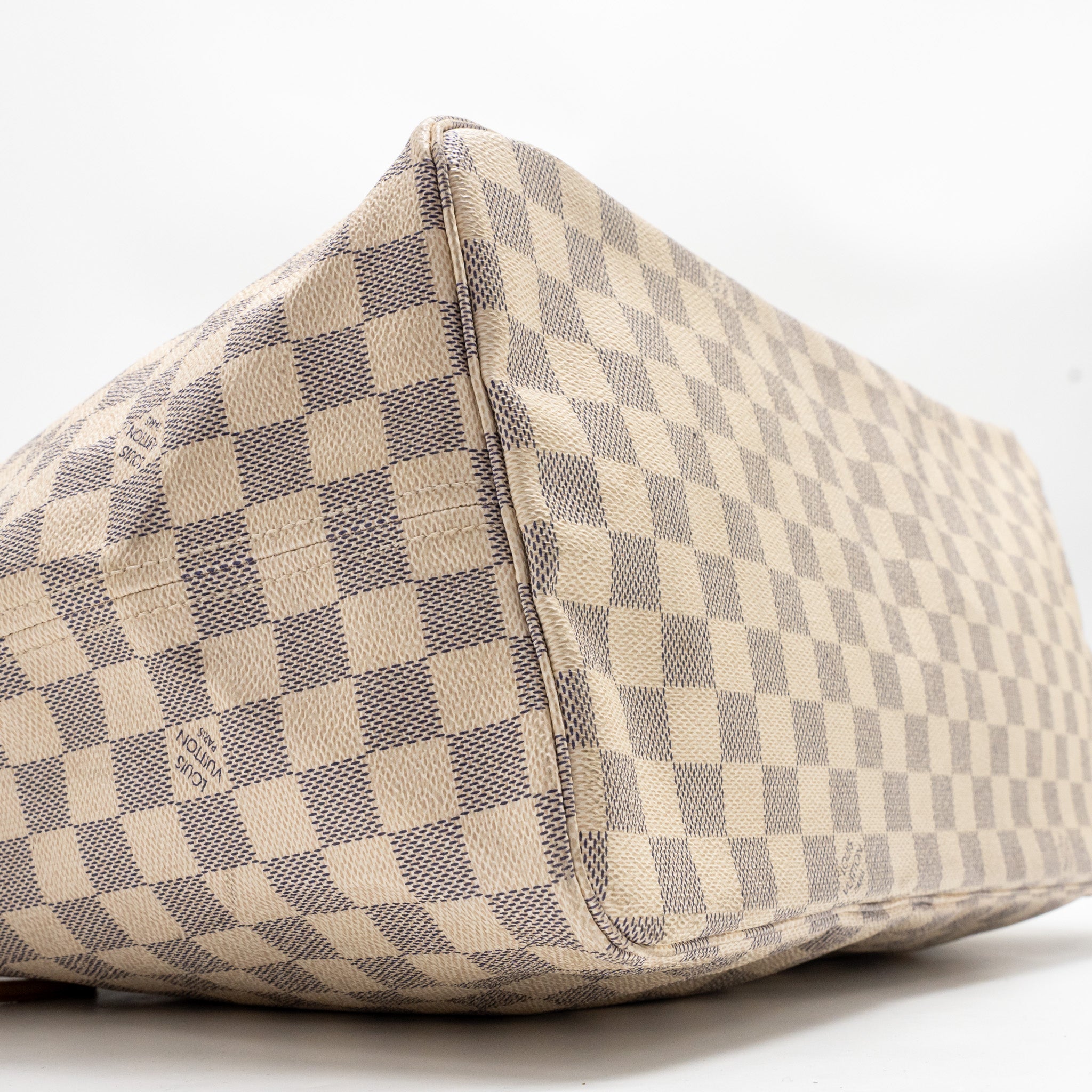 LOUIS VUITTON NEVERFULL GM DAMIER AZUR CANVAS GHW